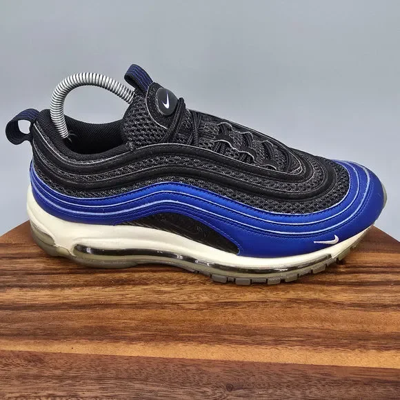 Nike Air Max 97 Shoes Men's 9 Royal Blue Black Lace Up Low Top Athletic Sneakers - Picture 1 of 9